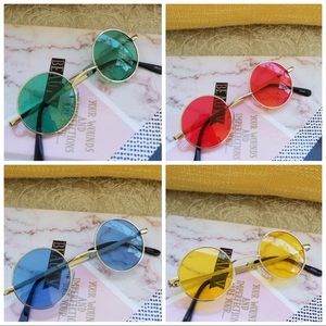 Round vintage Multi-Color Round Sunglasses